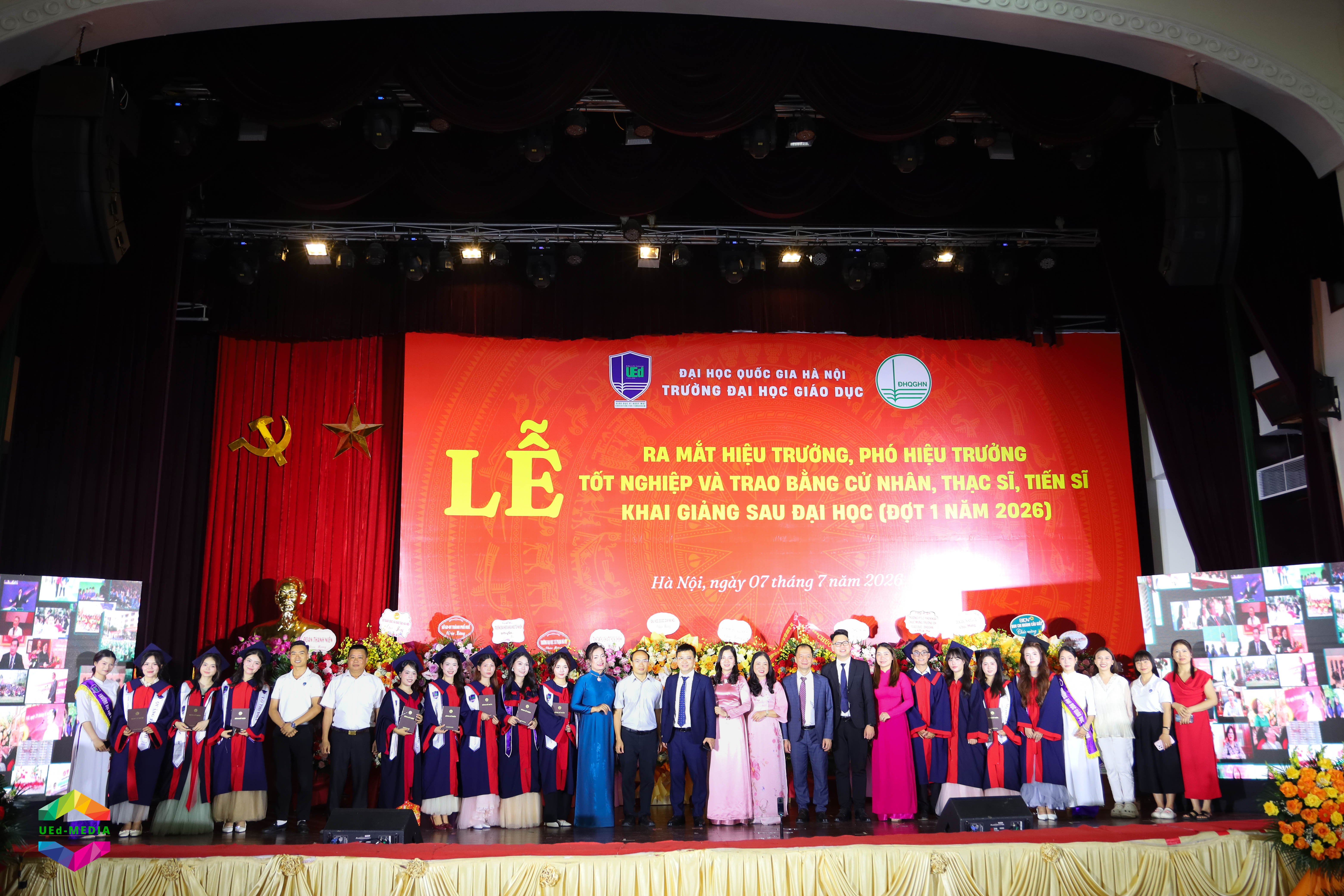 Trường Đại học Giáo dục tổ chức Lễ ra mắt Hiệu trưởng, Phó Hiệu trưởng; Bế giảng và trao bằng Cử nhân; Khai giảng sau đại học và trao bằng Thạc sĩ, Tiến sĩ năm 2026