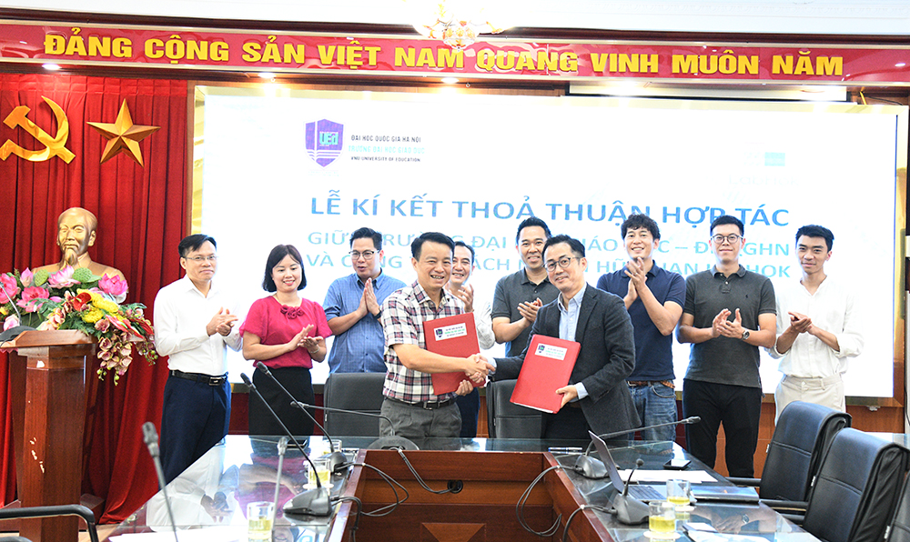 Lễ ký kết thoả thuận hợp tác giữa Trường Đại học Giáo dục và Công ty Trách nhiệm hữu hạn LabHok